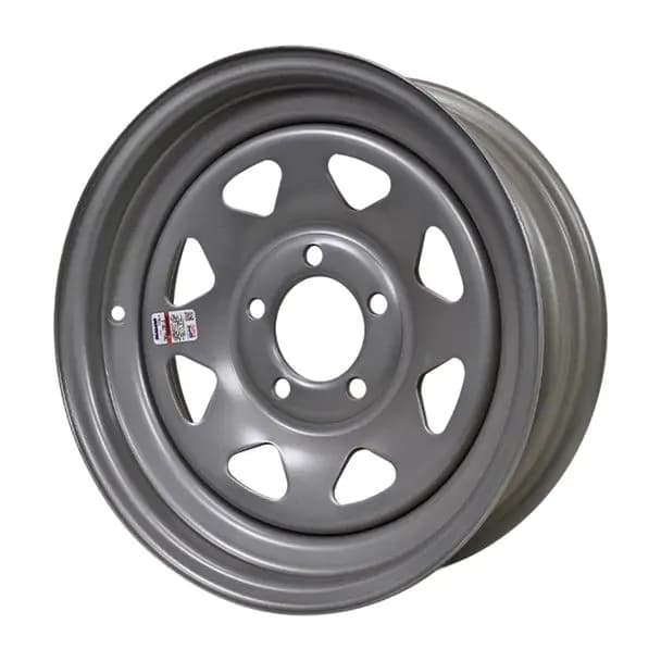 15X5 5-4.5  SILVER SPOKE WHEEL
