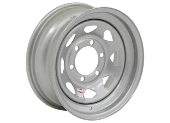 15X6 6-5.5 SILVER SPOKE WHEEL